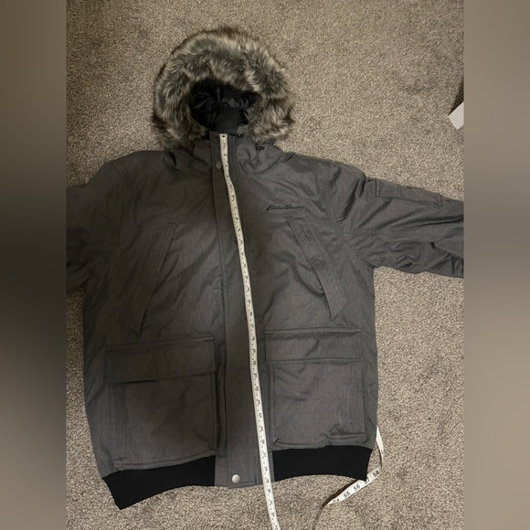 Eddie Bauer Men's Superior Down Parka, grey size large (L) - Picture 13 of 16